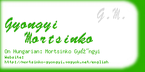 gyongyi mortsinko business card